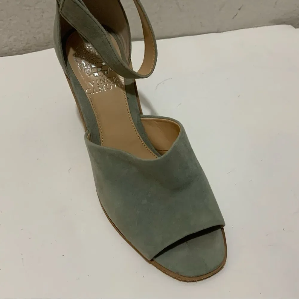 VINCE CAMUTO DEEDRIANA SUEDE WEDGE SANDAL US 6.5 M/37